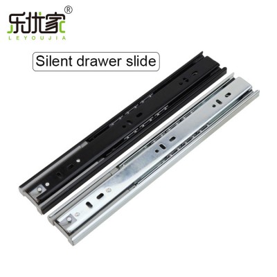 Factory wholesale soft close ball bearing triple extension telescopic drawer slide