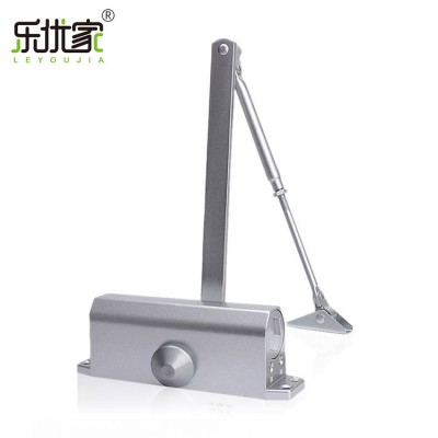 Aluminum alloy heavy duty adjustable two speed hydraulic automatic door closer